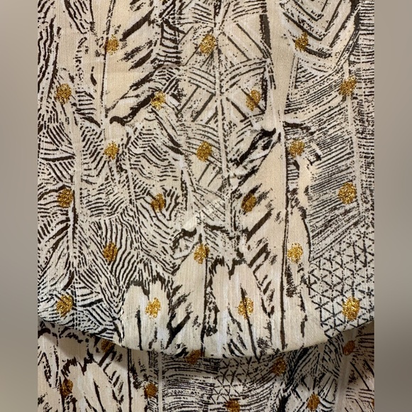 Lulus Strappy Sleeveless Tanis Beige Glitter Dot Print Skater Mini Dress - Picture 4 of 10